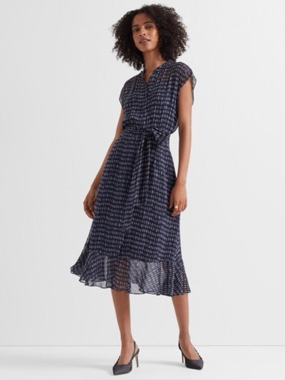 Club Monaco Dremah Silk Midi Dress